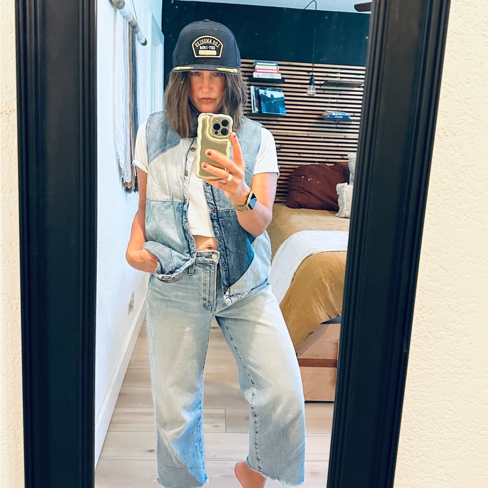 Current/Elliot Patchwork Denim Vest - image 1